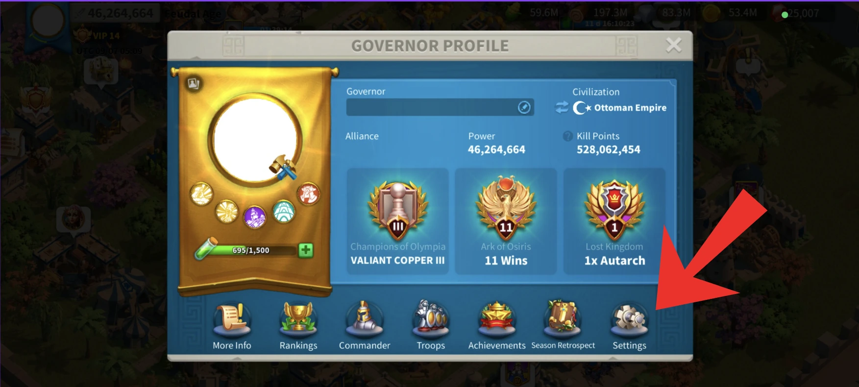 Accessing Settings via Governor Profile